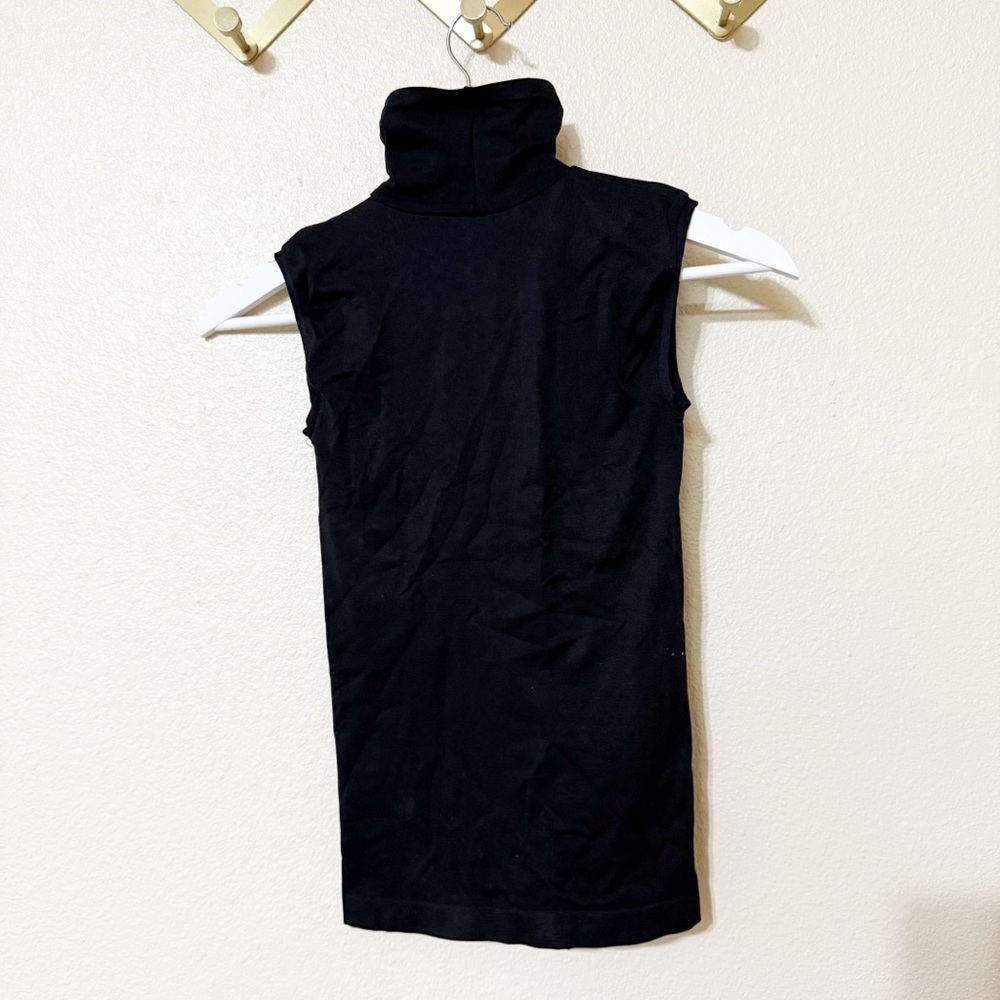 Commando Black Turtleneck Sleeveless Stretchy One… - image 3